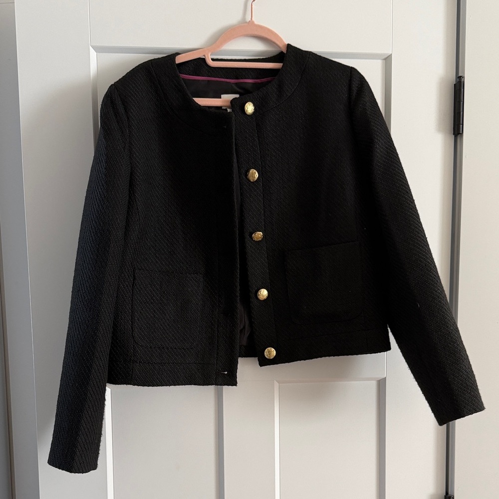 J. Crew Black Jacket with Gold Accents